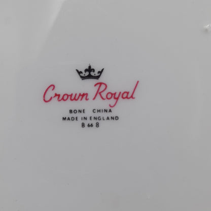 Crown Royal lėkštė su geltonomis rožėmis