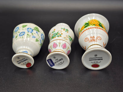 Franklin Porcelain miniatiūrinės vazelės