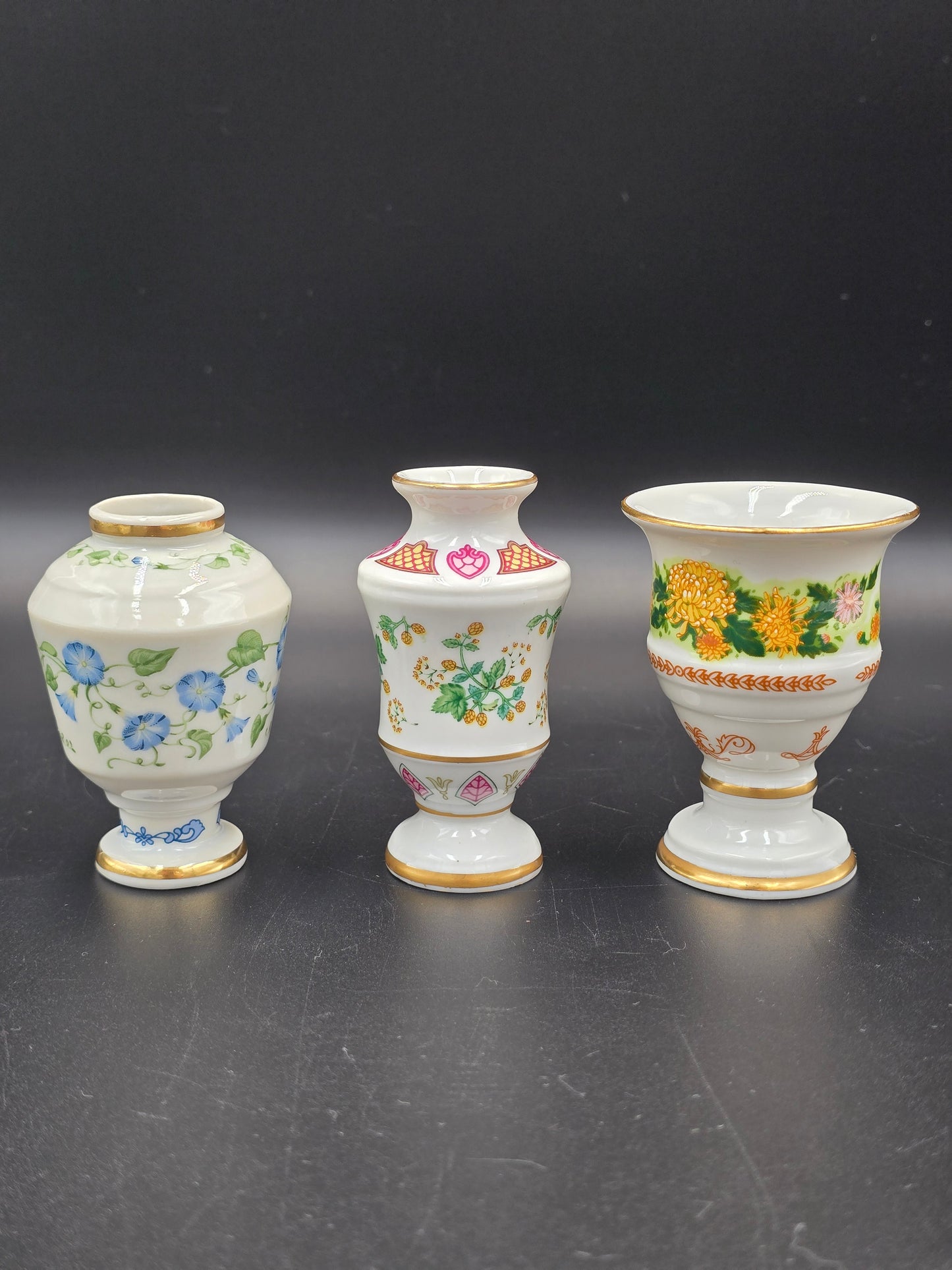 Franklin Porcelain miniatiūrinės vazelės