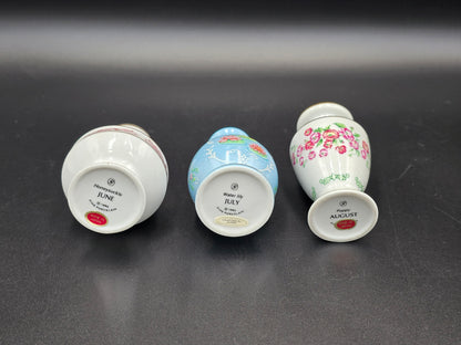 Franklin Porcelain miniatiūrinės vazelės