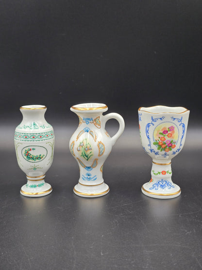 Franklin Porcelain miniatiūrinės vazelės